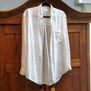 Community linen cotton blend button down